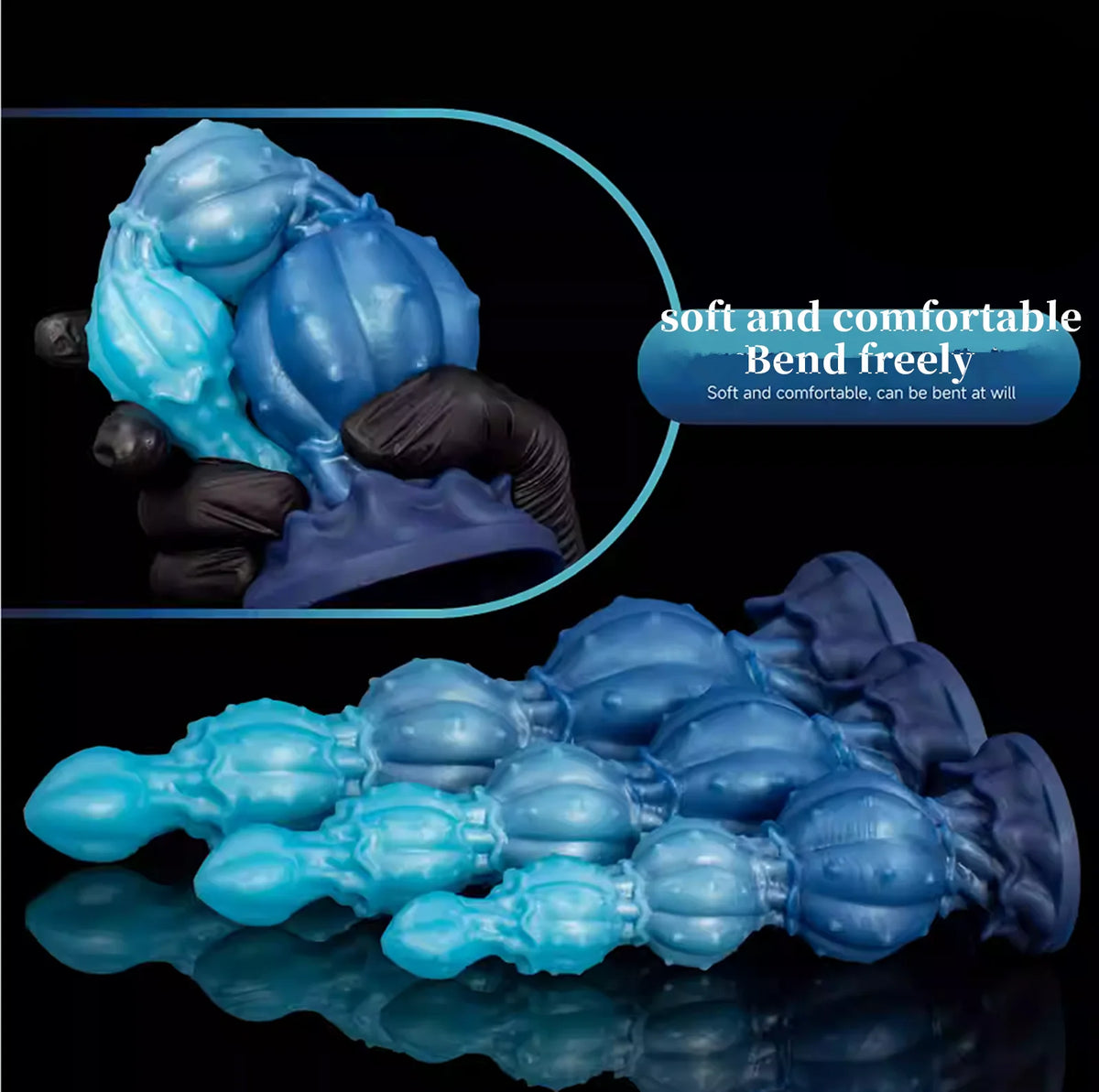 New Realistic Monster Gourd Egg Dildo Fantasy 3 Knot Dildo Soft Silicone Hands-Free G-Spot Dildo Big Suction Cup Anal Sex Toy 18
