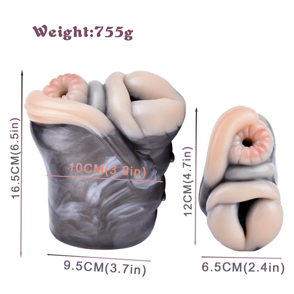 SMMQ Animal Horse Dual Channel Masturbator Soft Silicone Onahole For Male Cock Massage Realistic Pussy Pocket Fetish Sex Toy
