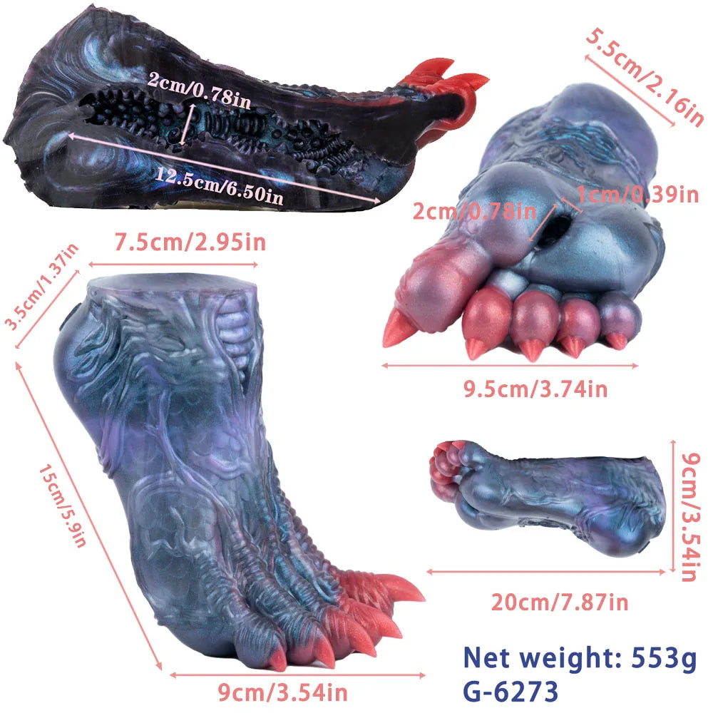 GEEBA Realistic Animal Dick Design Male Masturbator Ultra-Soft Silicone Pocket Pussy Men's Stroker Adult18+ Onahole Sex Products