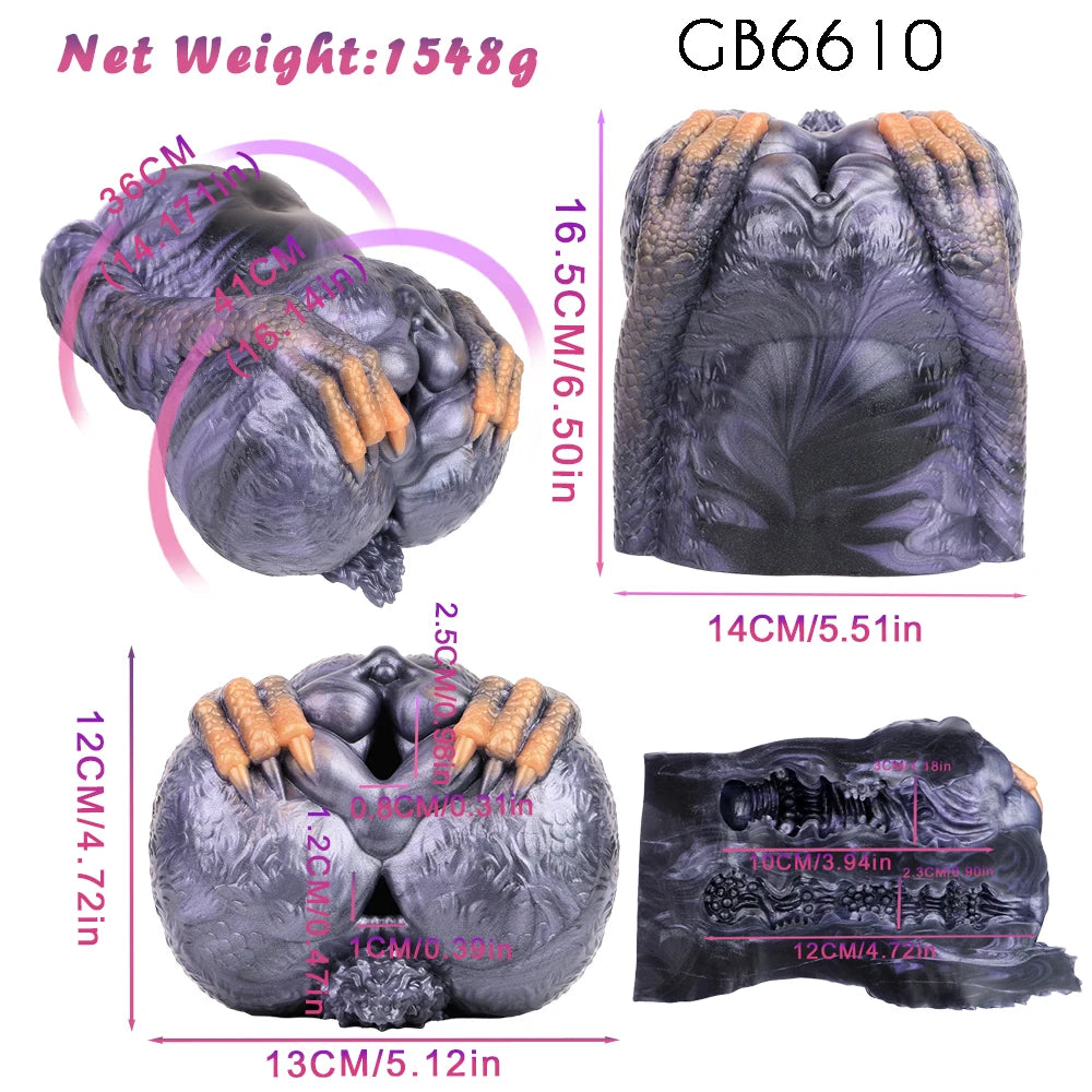 GEEBA Realistic Buttock Inverted Mold Silicone Fantasy Male Masturbator Medical-Grade Pocket Penis Stroker Onahole Adult Sex Toy