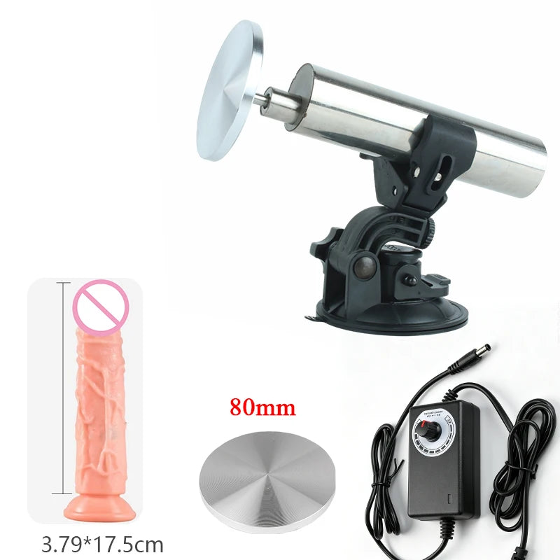 70mm Stroke DC Mini Telescopic Dildo Sex Machine Linear Actuator Set with 80mm Plate 29-330RPM Female Masturbation Sexual Kit