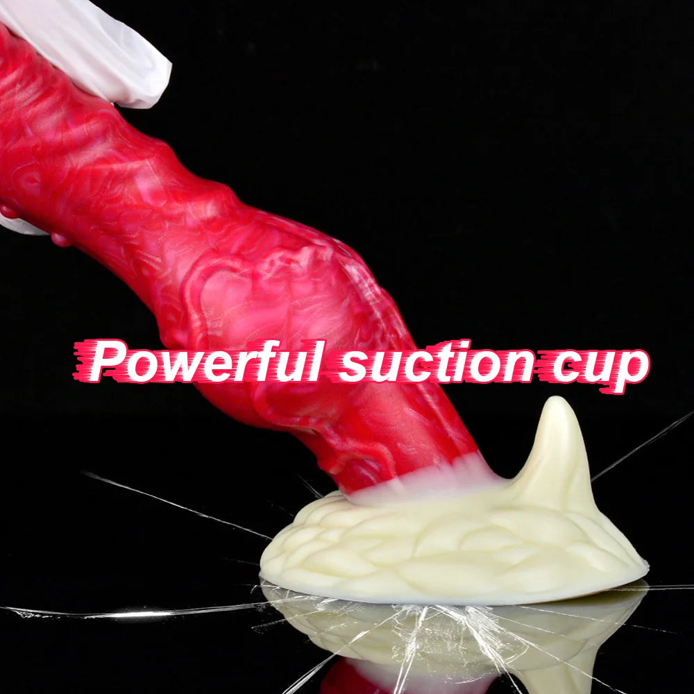 YOCY 7.7" Dragon Knot Dildo Big Monster Dick With Suction Cap Thick Knot Anal Dildo Animal Dog Penis Wolf Penis Fetish Sex Toys