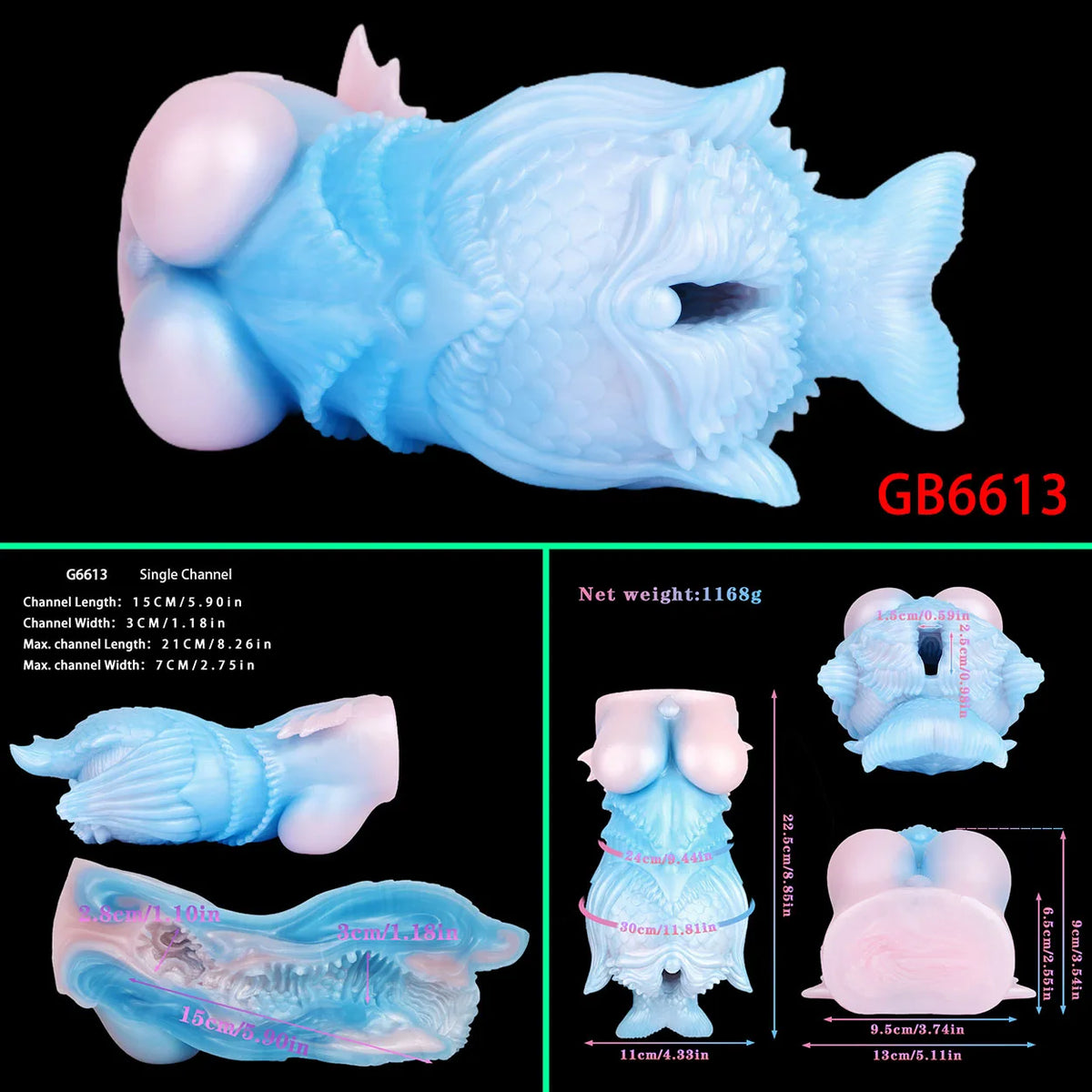GEEBA Male Masturbator Unique Quad-Breast Alien Design Soft Silicone Pocket Pussy Realistic Texture Adult Onshole Men's Stroker
