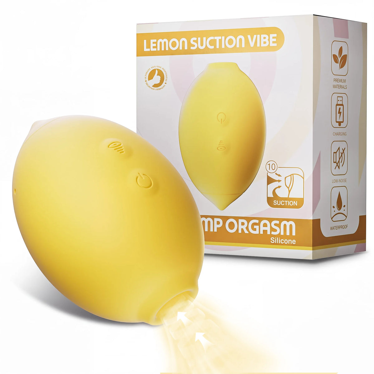 KUSHOR Powerful Sucking Lemon Vibrator Nipple Clit Stimulator Oral Vacuum Massager Female Masturbator Adults Sex Toys for Women