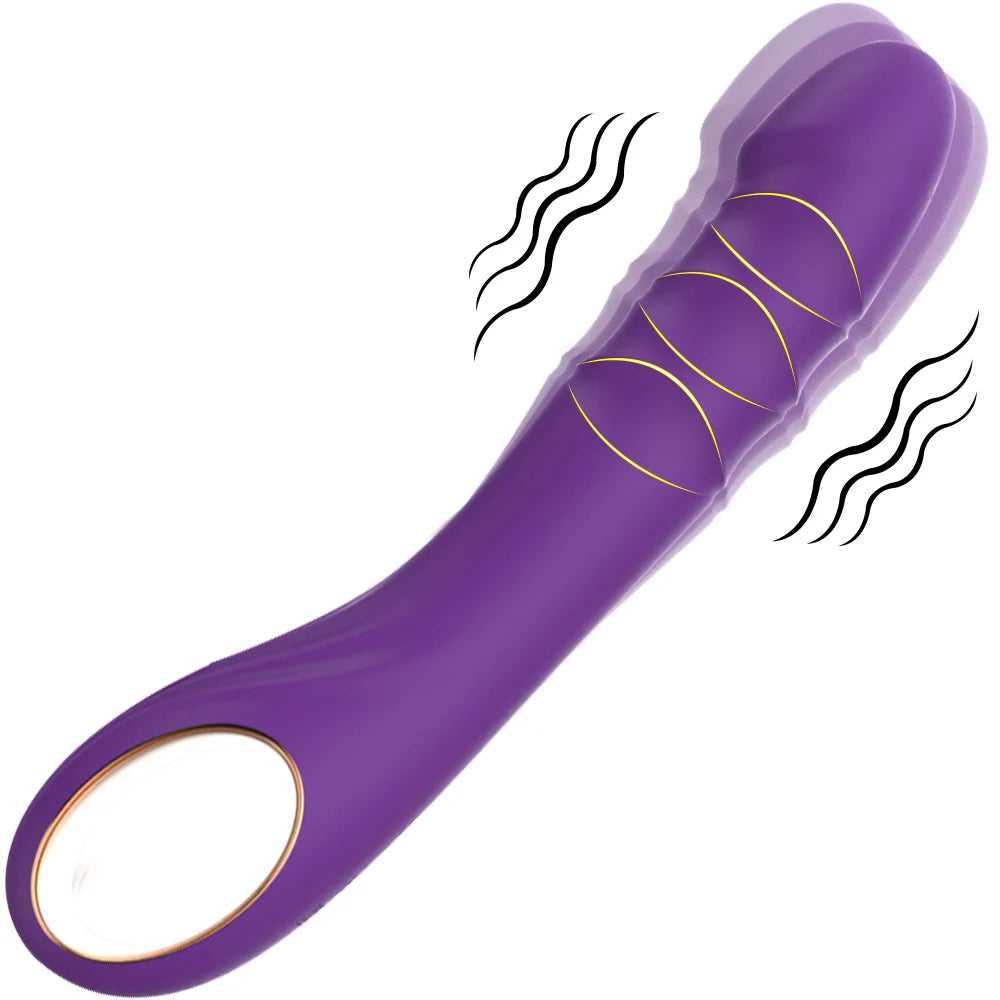 Thrusting Dildo Vibrator G pot Clitoral Anal Stimulator with 10 Thrusting Vibrating Modes Adult Sex Toy for Women Couples
