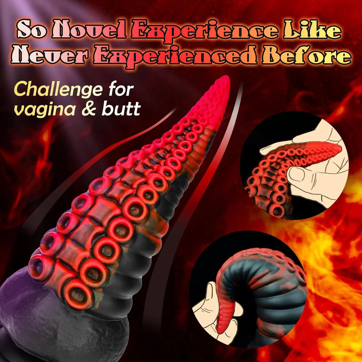 Realistic Monster Tentacle Dildo Sex Toys Dual Density Strong Suction Cup Thick Animal Dildo For Women Vagina Anal Stimulator ﻿