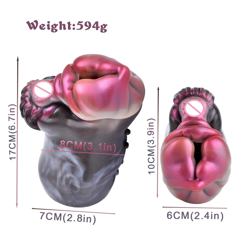 SMMQ Animal Horse Dual Channel Masturbator Soft Silicone Onahole For Male Cock Massage Realistic Pussy Pocket Fetish Sex Toy