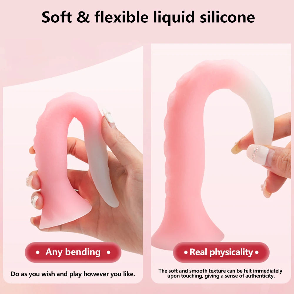 Silicone Monster Long Anal Butt Plug Dildo Penis Anus Vagina Dilator Octopus Tentacle Animal Penis Sex Toys For Women Men Tool