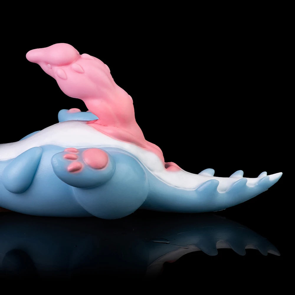 GEEBA Blue Pink Silicone Soft Male Masturbator Single Channel Dragon Ass Stroker For Men Pocket Pussy Adult Onahole Sex Toys 18+