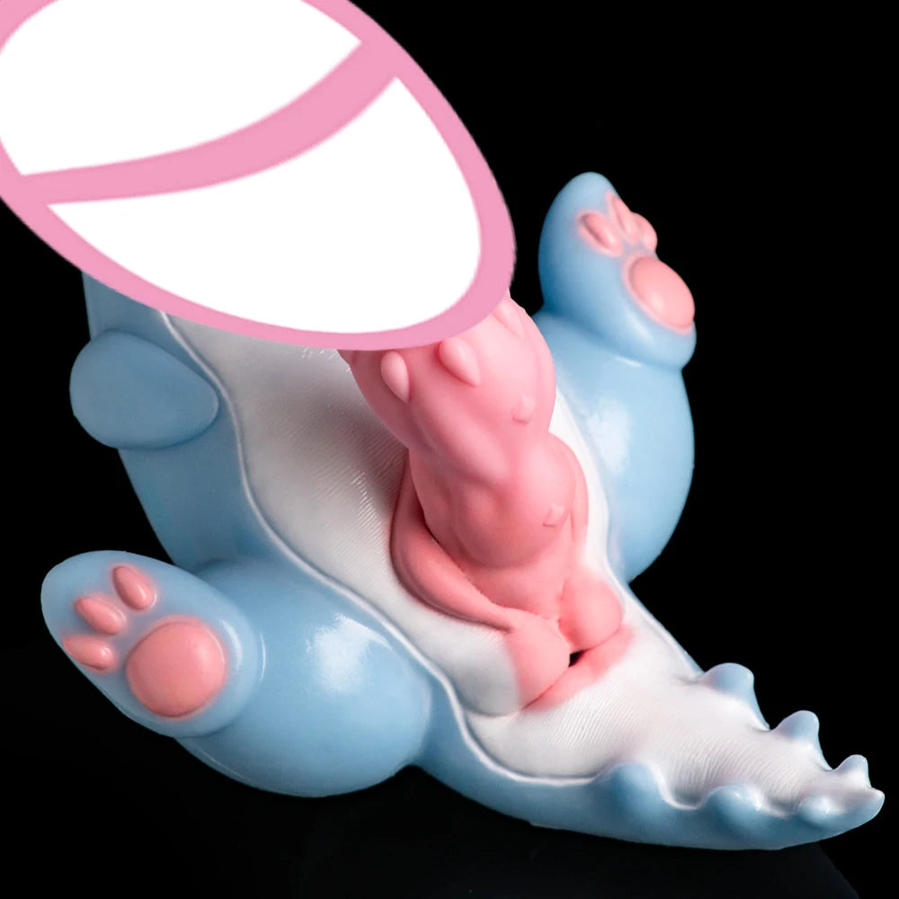 GEEBA Blue Pink Silicone Soft Male Masturbator Single Channel Dragon Ass Stroker For Men Pocket Pussy Adult Onahole Sex Toys 18+